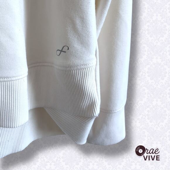 Freely Women's Medium Almond Sweatshirt Hi-Lo Hem Stretch - Picture 3 of 6